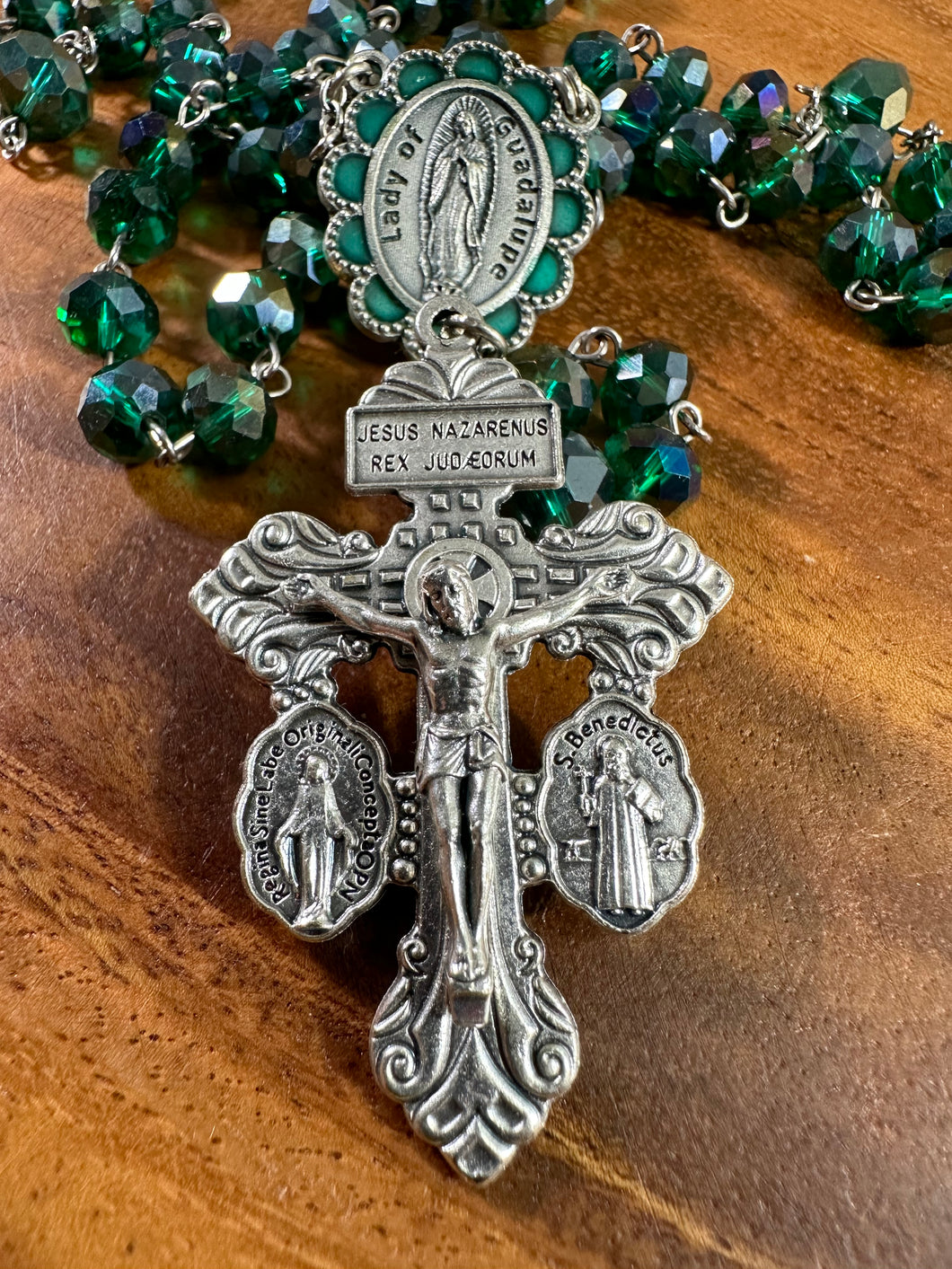 Our Lady of Guadalupe w Triple Threat Pardon Crucifix