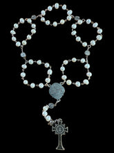 Load image into Gallery viewer, Crown of Pearls w St Joseph Centerpiece St Benedict Pater Noster Beads and Crucifix
