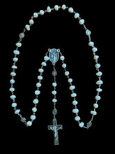 Load image into Gallery viewer, Guardian Angel Centerpiece with Large Fresh Water Pearls and St. Benedict Crucifix
