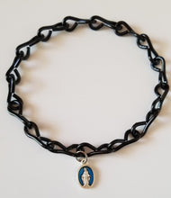 Load image into Gallery viewer, Slave of Mary Chain Bracelet with blue enamel Miraculous Medal
